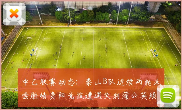 中乙联赛动态：泰山B队连续两轮未尝胜绩贵阳竞技遭遇失利蒲公英顽强战平